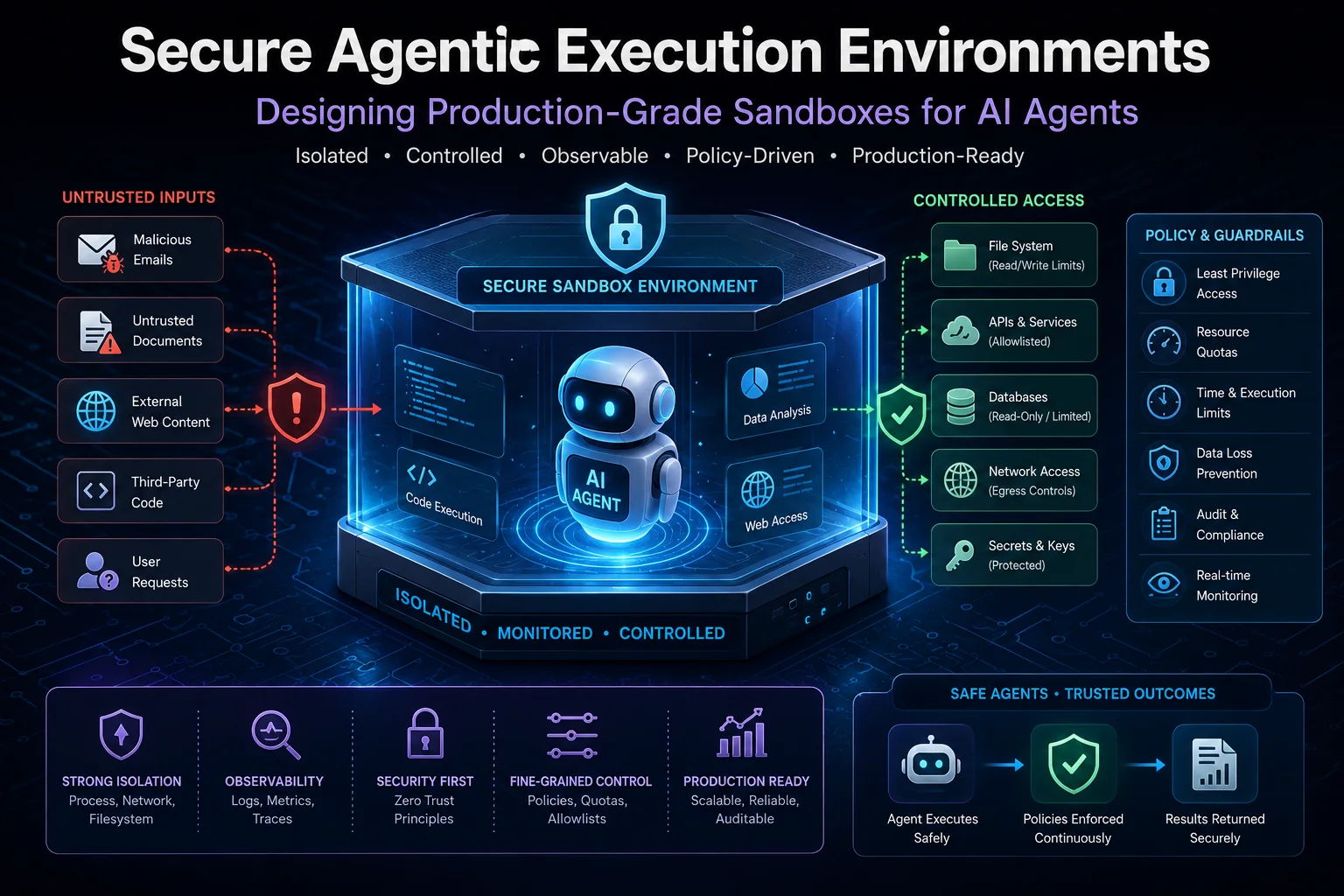 Secure Agentic Execution Environments: Designing Production-Grade Sandboxes for AI Agents